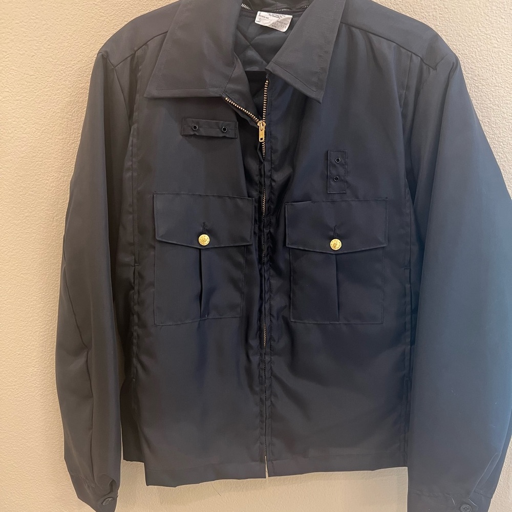 Vintage Men's Black Police Jacket
